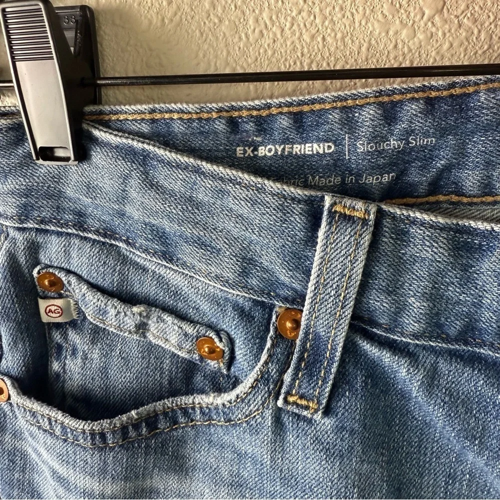 AG Ex-Boyfriend Distressed Slim Fit Jeans 22 Years Landmark Destructed Denim 25